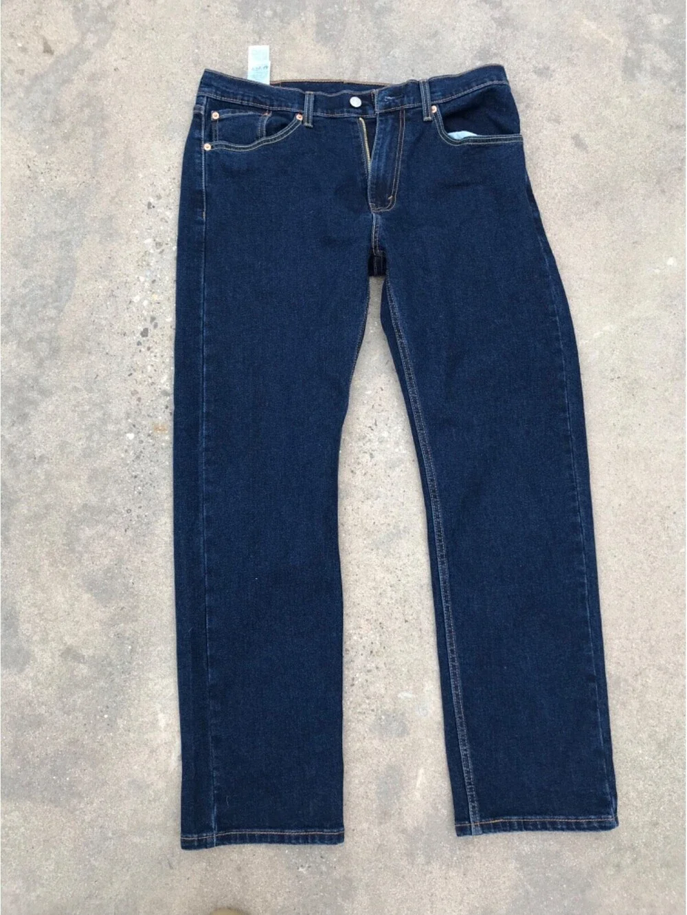 Levis 505 Jeans Mens 32x30 Dark Blue Denim Straight Leg Medium Wash Great Shape